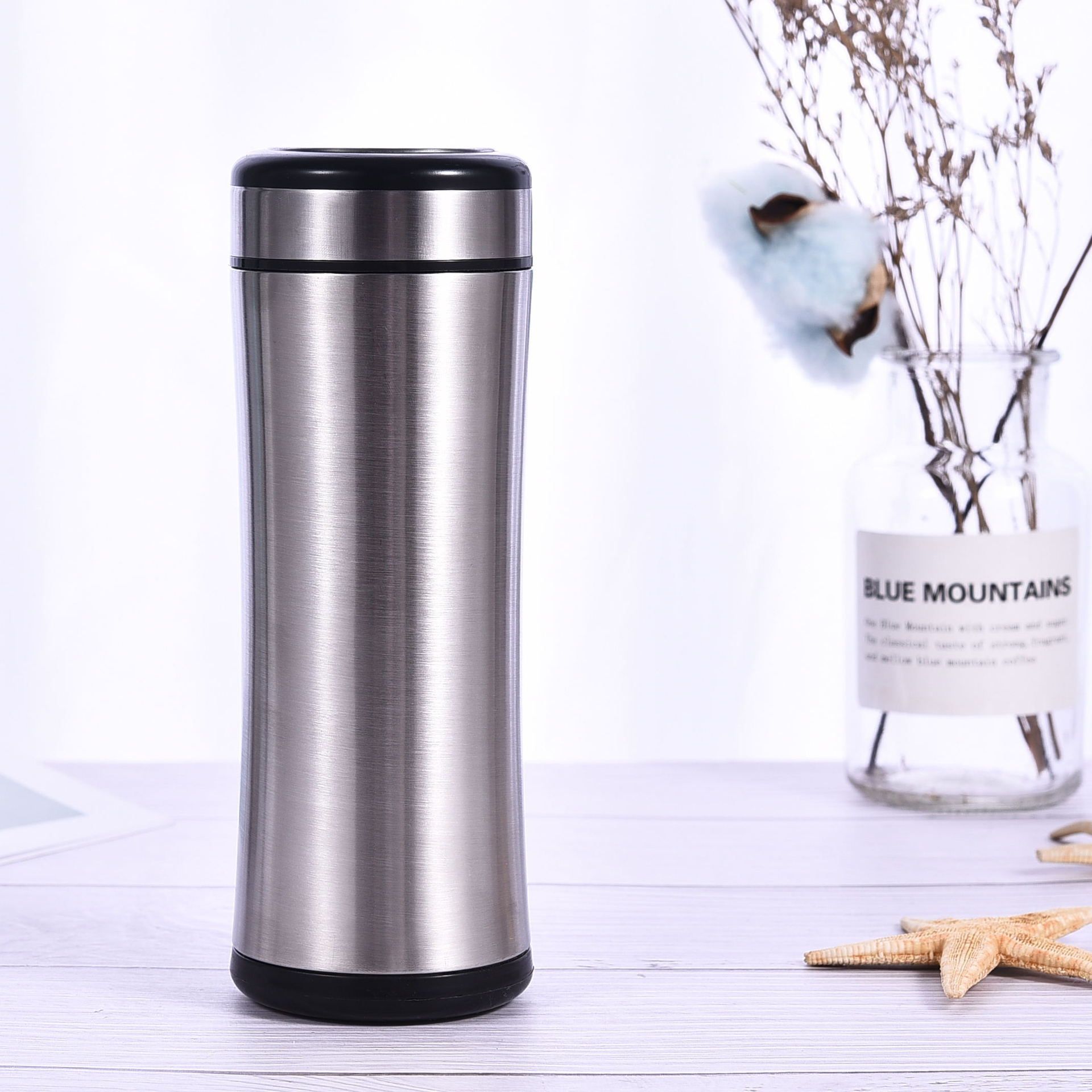 JP 300ML Stainless Steel Large Capacity Metallic Thermos Vacuum Flask Portable Rope Climbing Sports Travel Cup Water