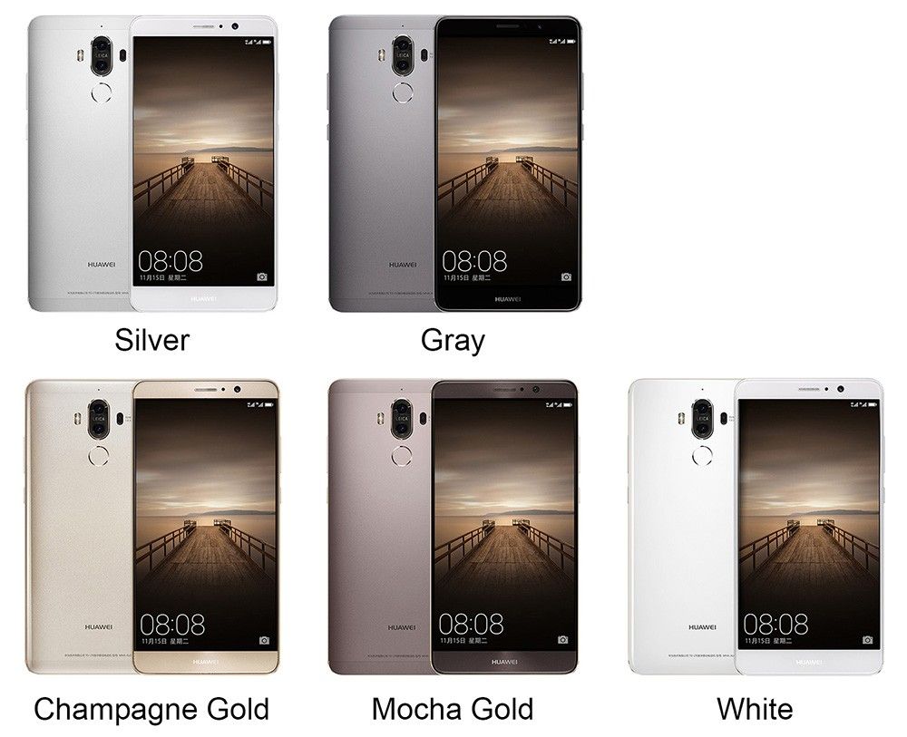 Refurbished Huawei Mate9 4G Smartphone 4GB+64GB 5.9 inch 4000mAh 12MP+20.0MP Fingerprint Unlocked Random Color Gray 4+32GB