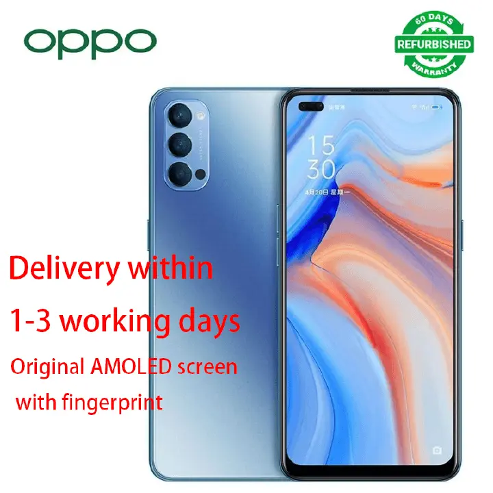 Refurbished OPPO Reno 4 5G 8GB+128GB 6.4 inches 48MP+32MP 4020mAh Face ID Dual SIM (Nano SIM) Qualcomm Snapdragon 765G