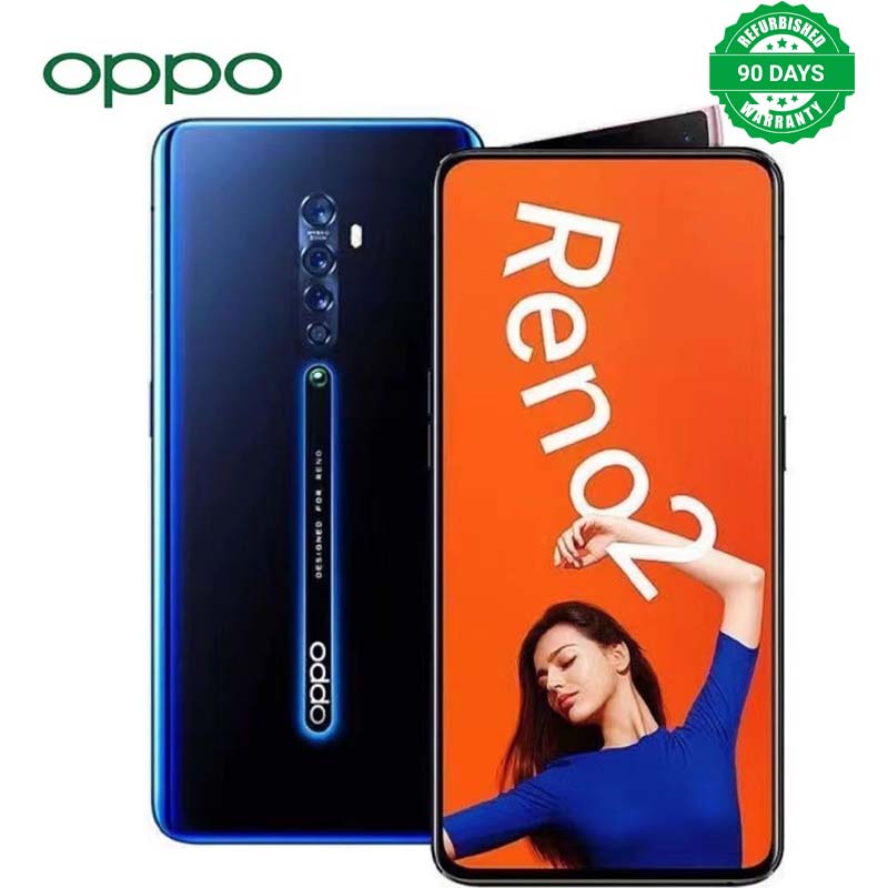 Refurbished Oppo Reno 2 Smartphone 8GB+128GB 6.5 Inch 2G/3G/4G LTE Dual SIM 4000MAH 48MP+16MP Ultra HD Camera No Fingerprint