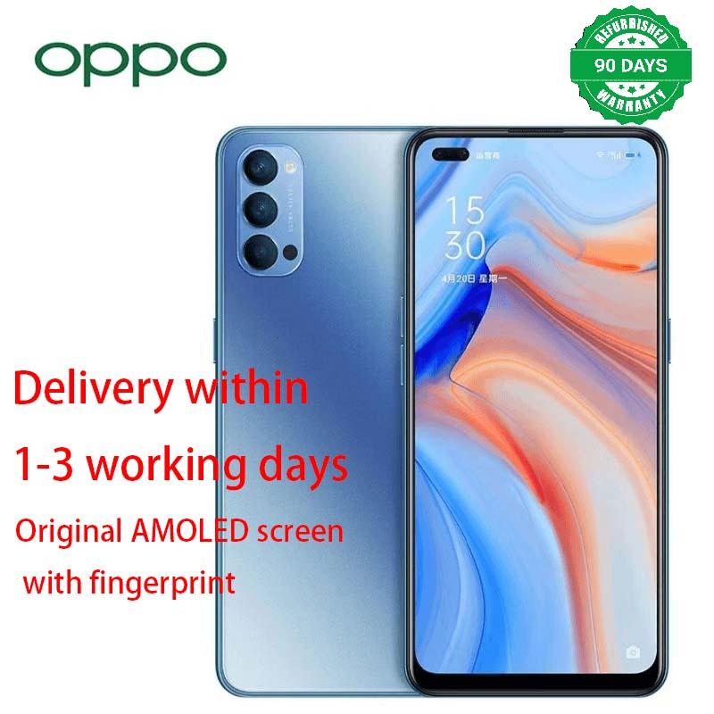Refurbished OPPO Reno 4 5G 8GB+128GB 6.4 inches 48MP+32MP 4020mAh Face ID Dual SIM (Nano SIM) Qualcomm Snapdragon 765G