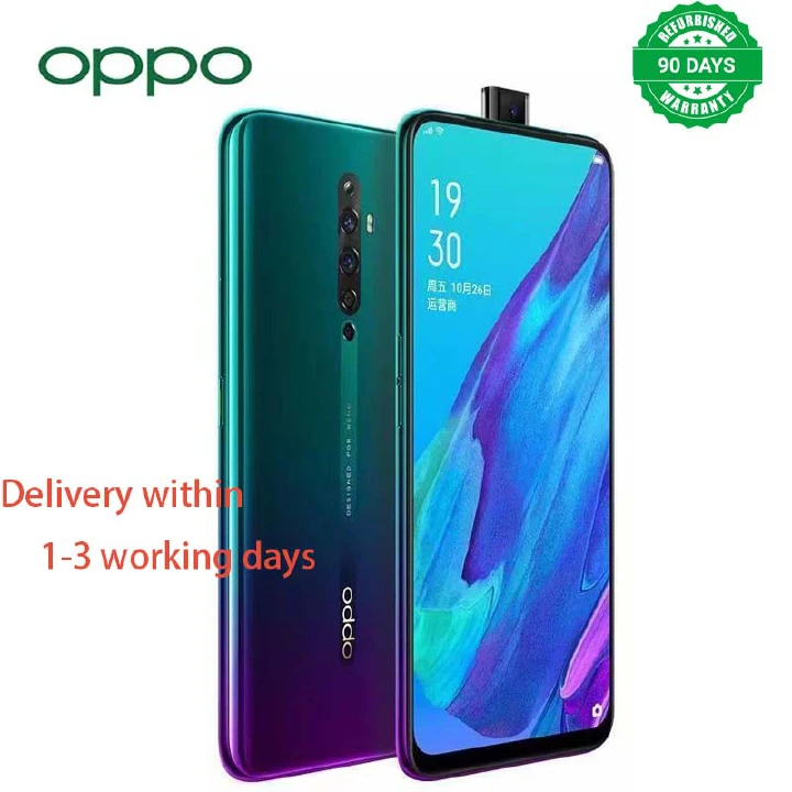 Refurbished OPPO Reno 2z 128GB+8GB 6.5 inch 48MP+16MP Camera Face Unlock Dual SIM Smart Phones