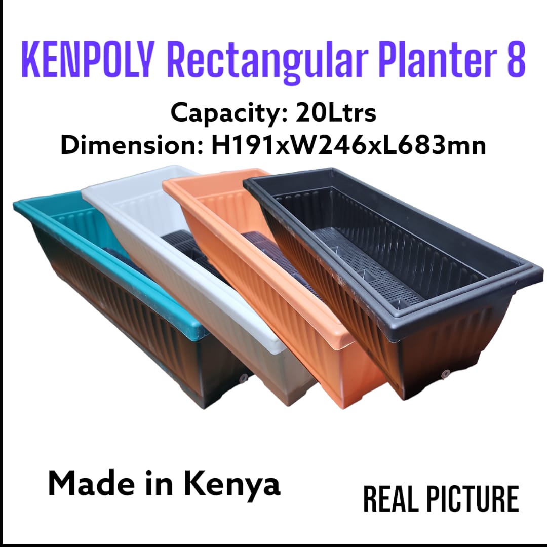 Kenpoly Rectangular home/Garden planter with the capacity of 20 litres and the size of H191X w264 X