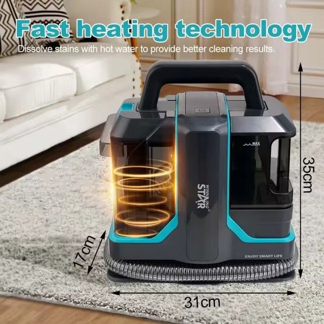 Wet and dry indoo/out door handheld portable corded Sofa,carpet cleaner ...Fabric double head stain fabric cleaning machine with capacity of 1080mls fresh water tank and 800mls sewage/dirty water Tank