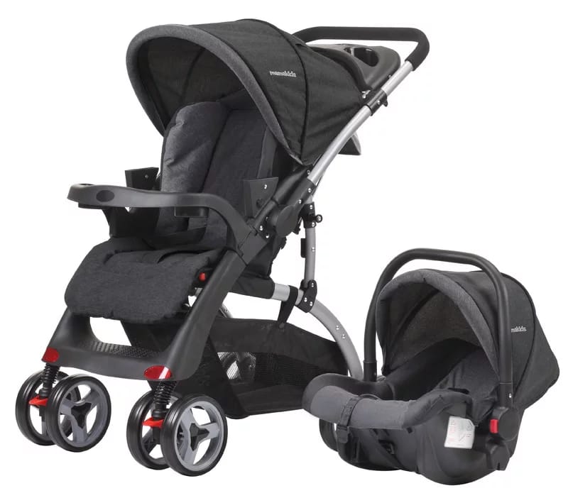 2-1 Reversible Baby stroller...Has a baby carry cot to be used as a car seat for baby upto 18 monchs,Stroller,..3 positioner,...sitting learning and sleeping position and also has a storage