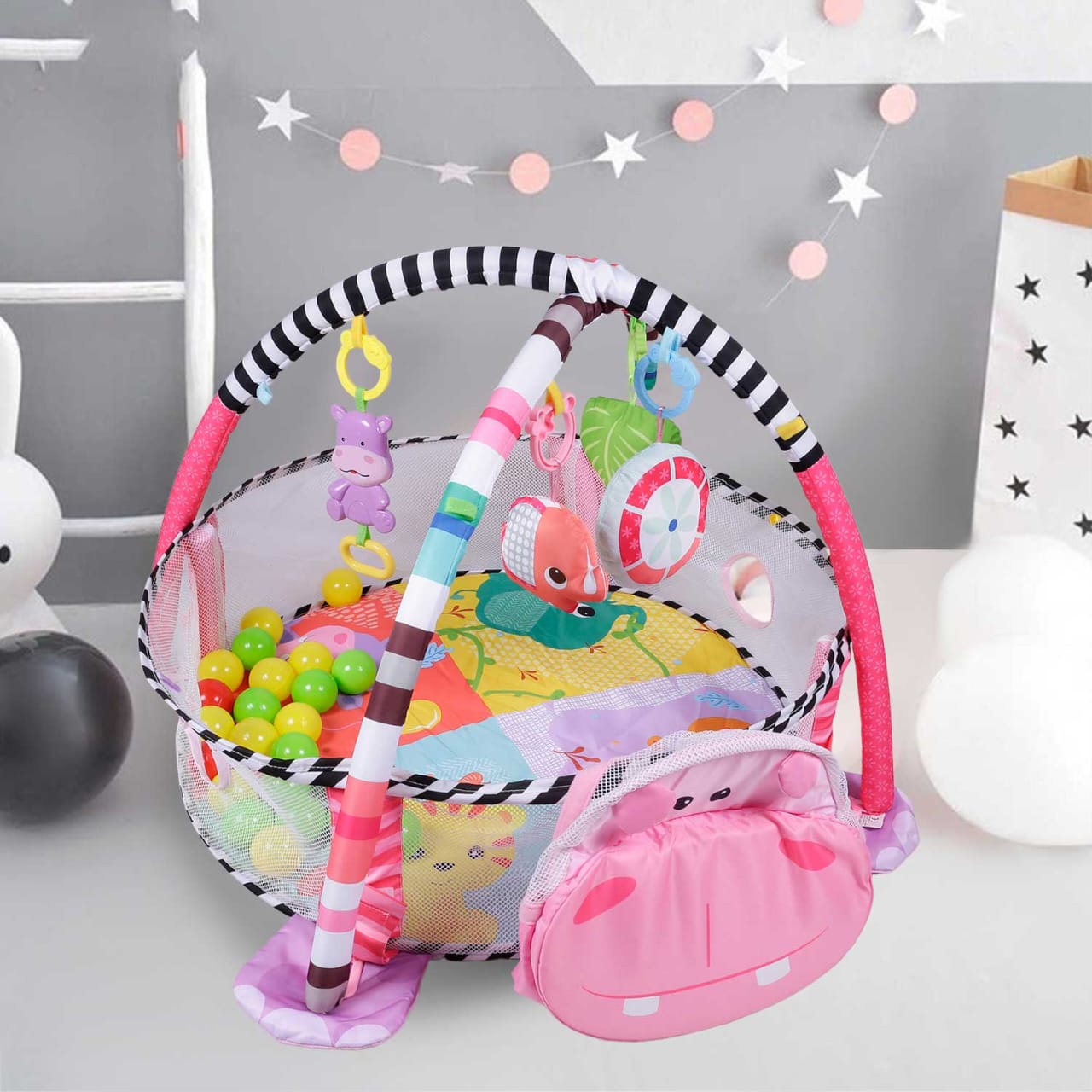 3-1 Portable Baby Play mat /Activity Gym/ball pit...comes with 40pcs kids playing Balls A