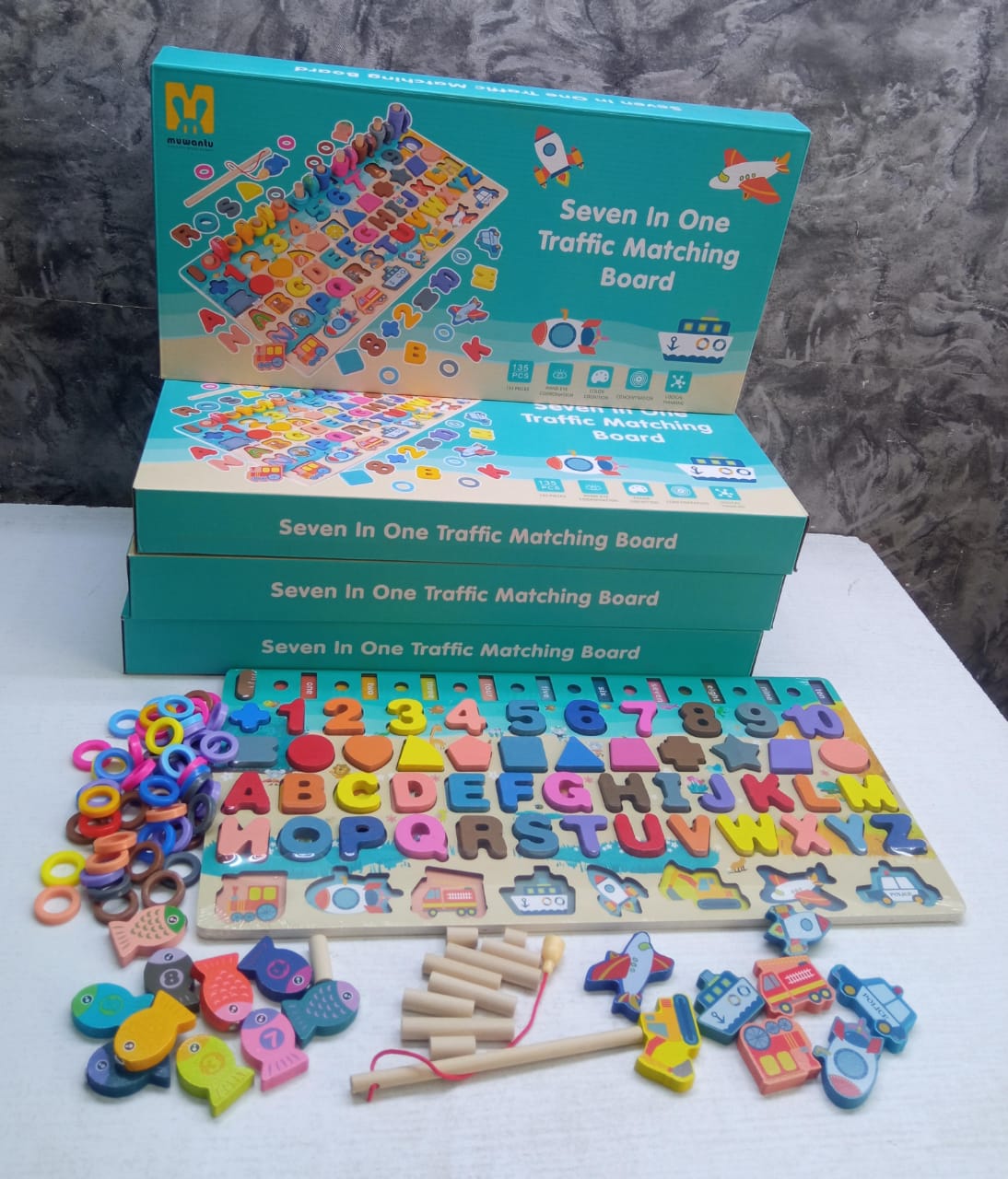 7-1 Kids Learning Montessori wooden Educational Toys