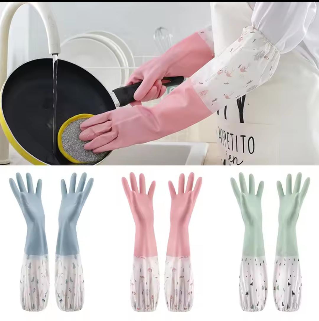 Long Silicon waterproof kitchen/Household gloves...Durable,stylish  desighn,soft ,skin friendly and comfortable
