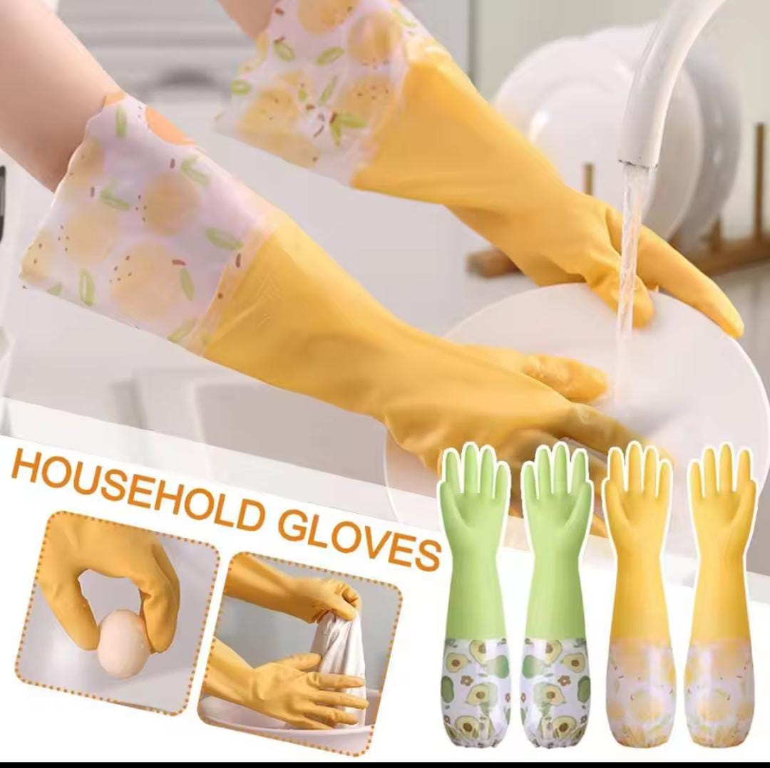 Long Silicon waterproof kitchen/Household gloves...Durable,stylish  desighn,soft ,skin friendly and comfortable
