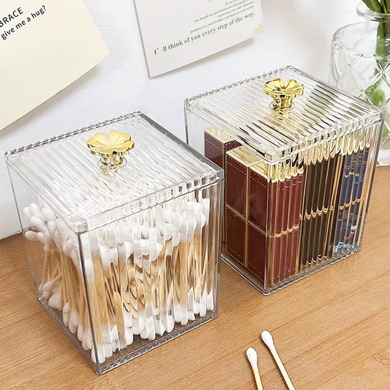 Single multifunction home makeups ,cotton pads storage box for cotton swab rod cosmetics Jewelry ,Bathroom container/Lipstick organizer box