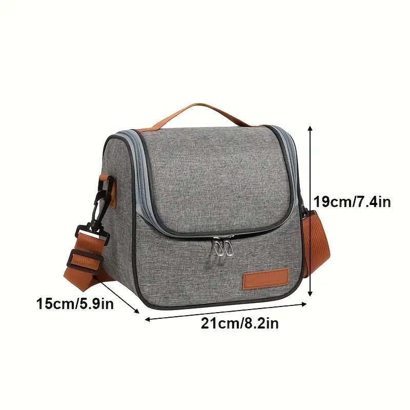 Large capacity classic and chic insulated kitchen portable lunch bag with thick aluminum foil....Durable oxford cloth,with adjustable shoulder straps