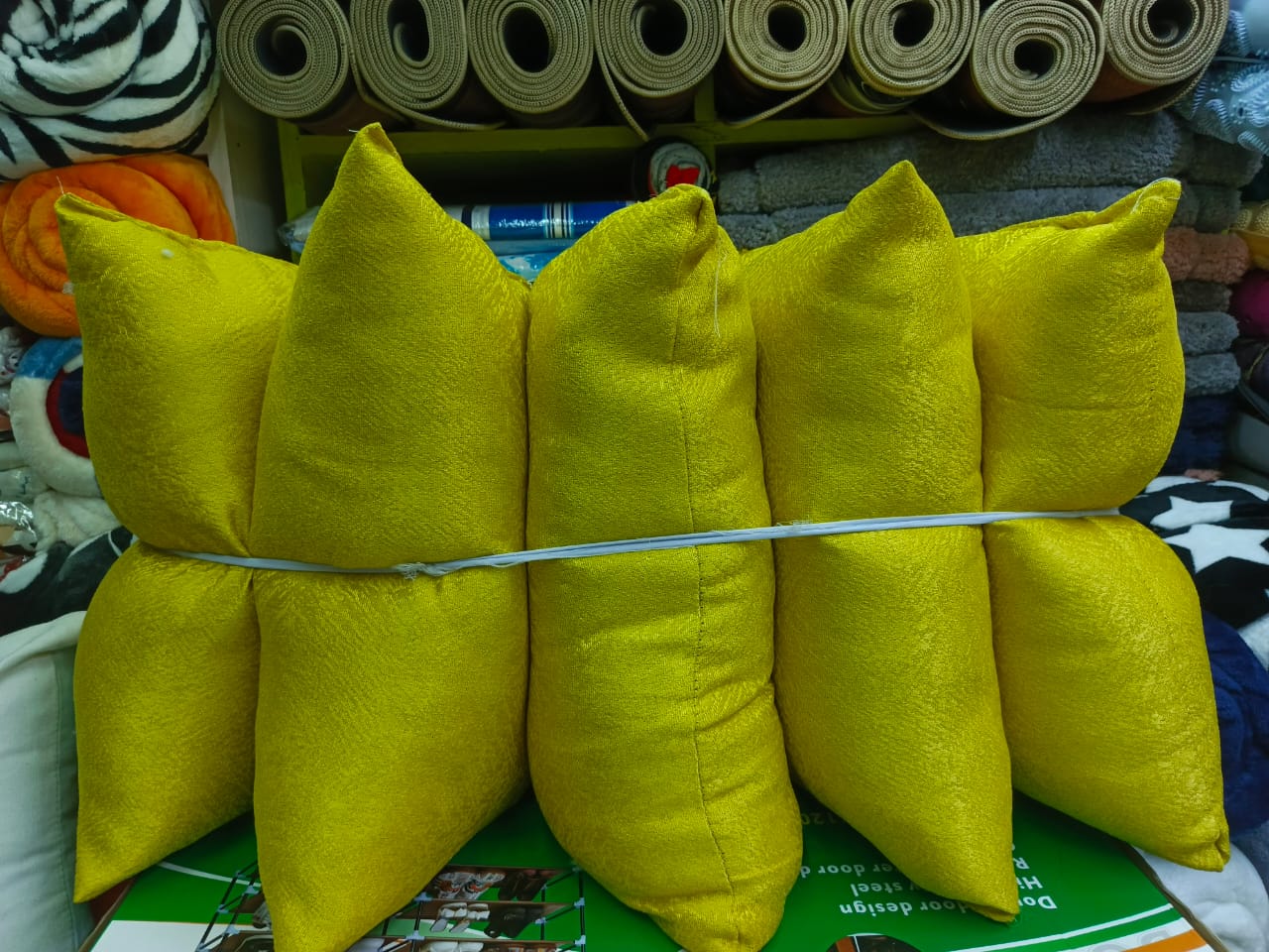 Set of 5pcs fibre filled Sofa Back rest/Throw pillows...set of 5pcs