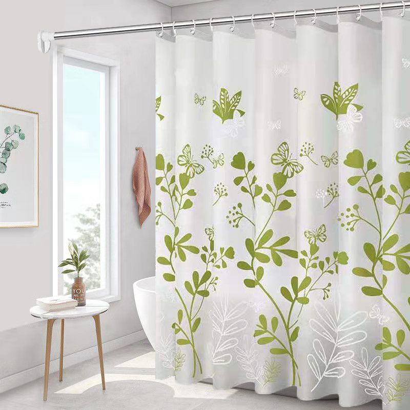 High quality PVC WATERPROOF flowered  Home shower curtain....Chlorine free,anti bacteria,water resistant and anti-mould...,wash with a sponge or soft cloth