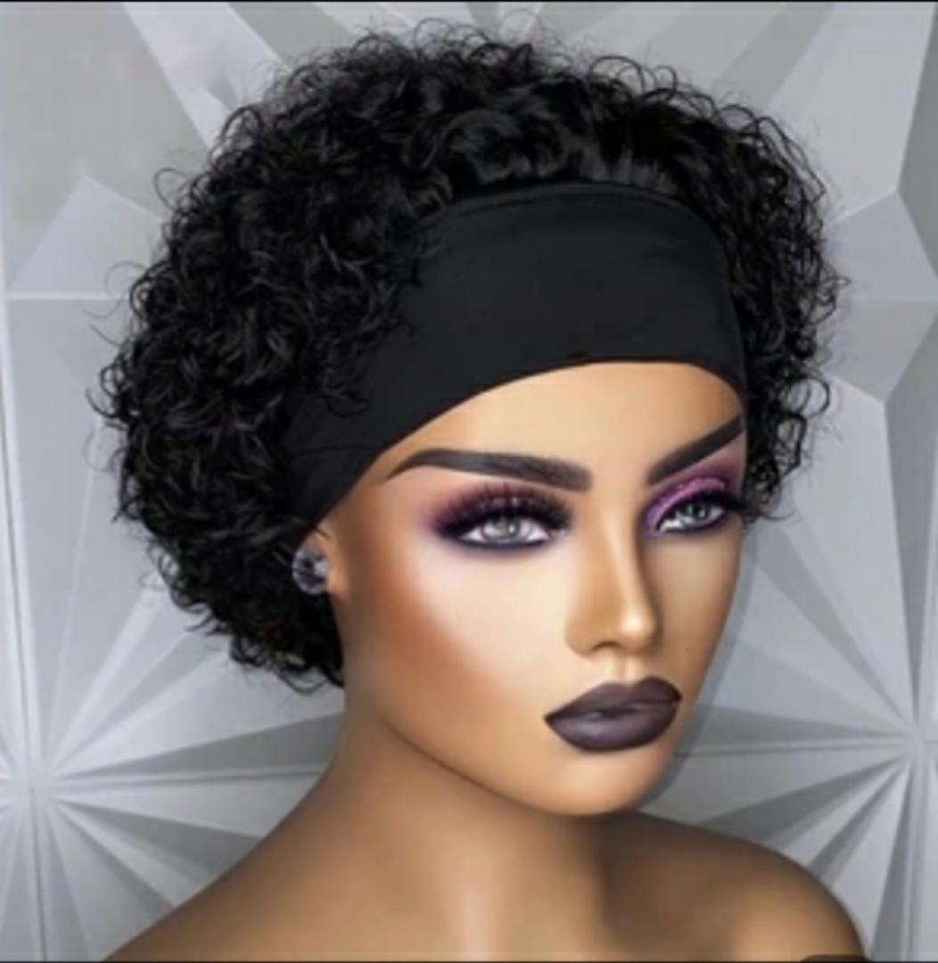 Headband human wig