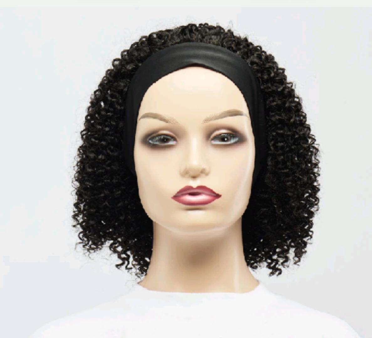 Curly headband wig
