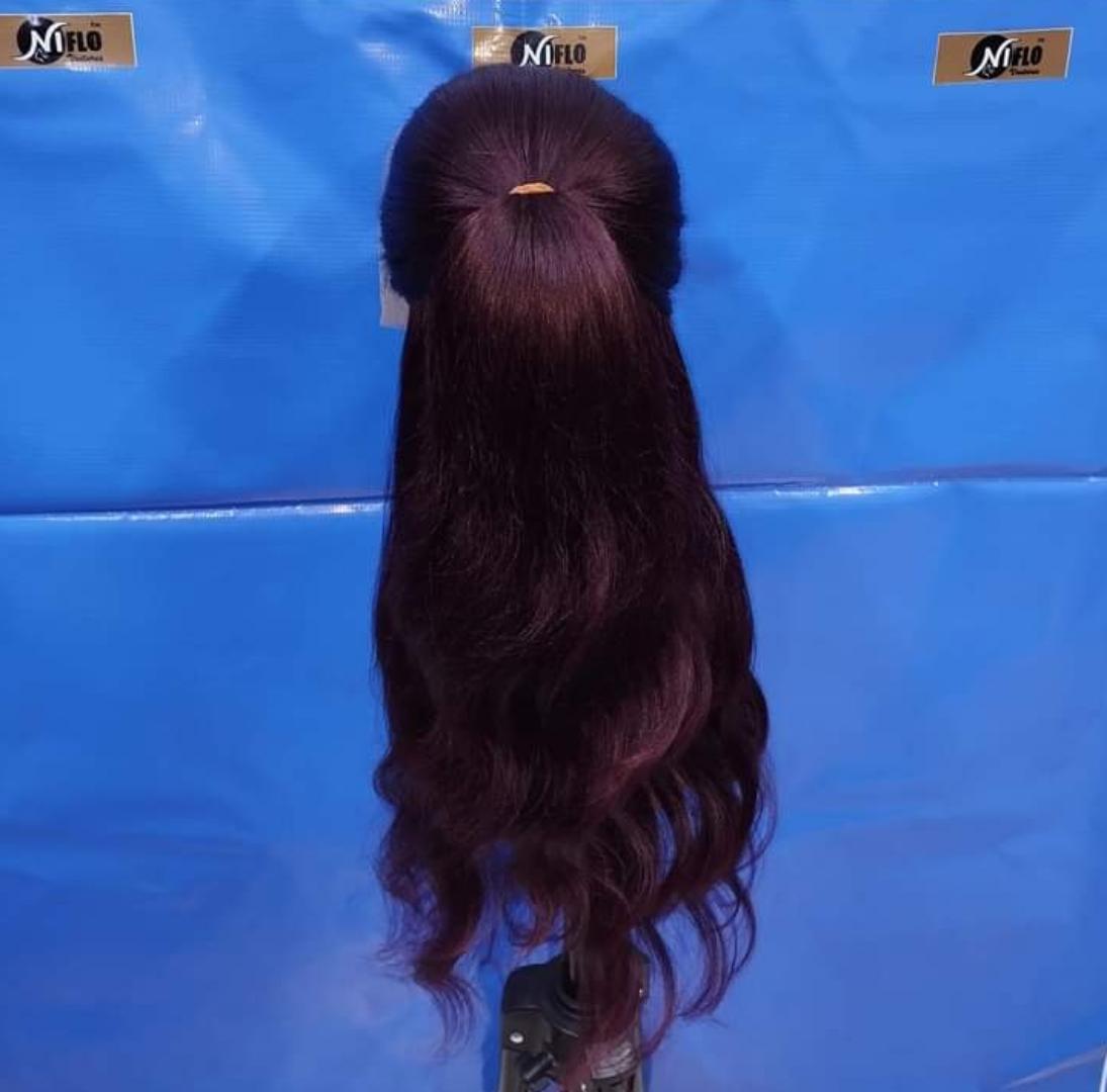 Frontal semi human body wig