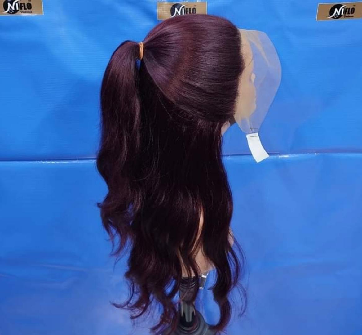 Frontal semi human body wig