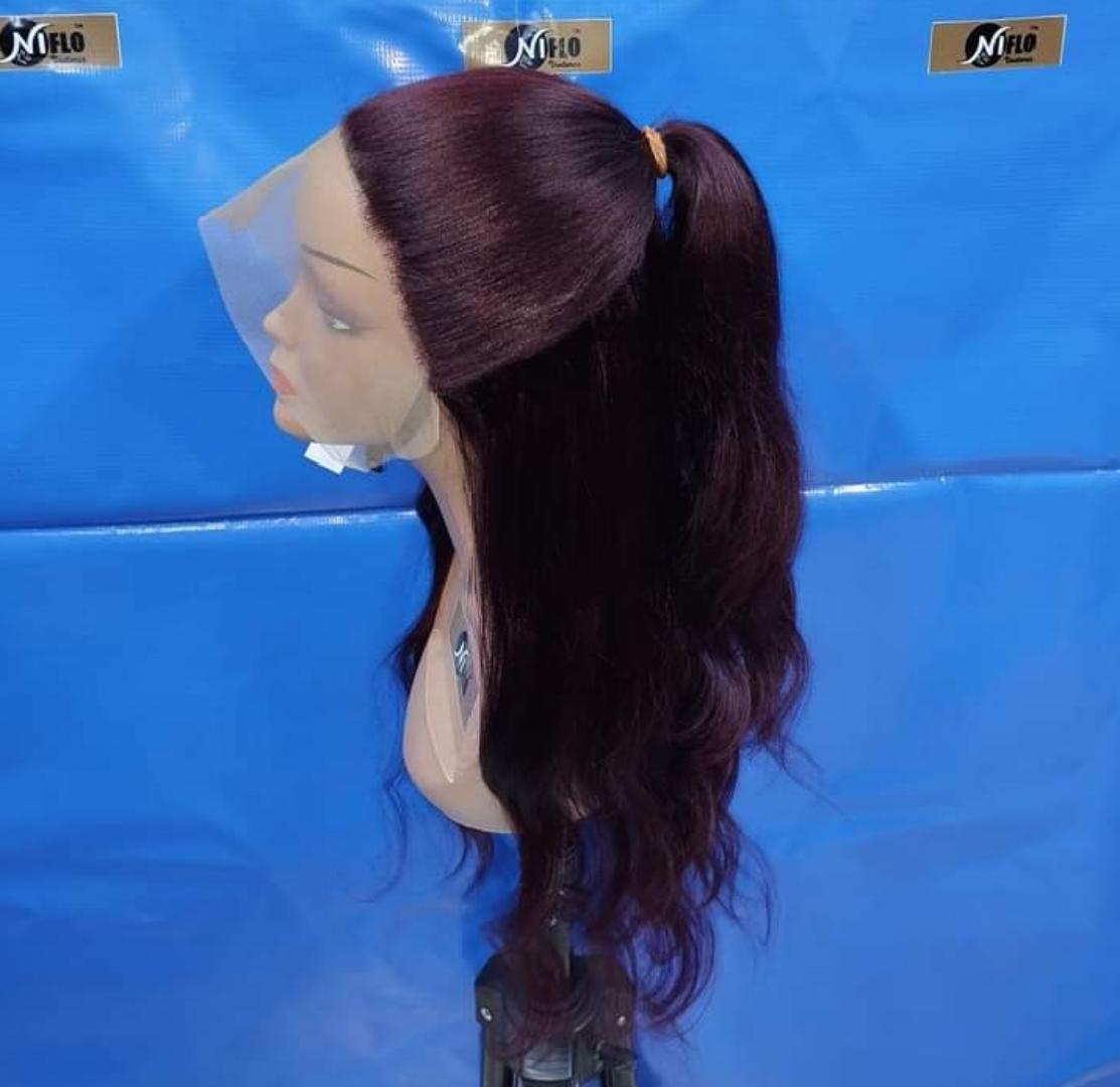 Frontal semi human body wig