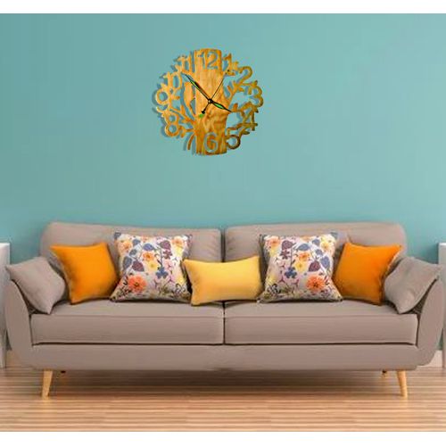 Wooden tree shape wall clock