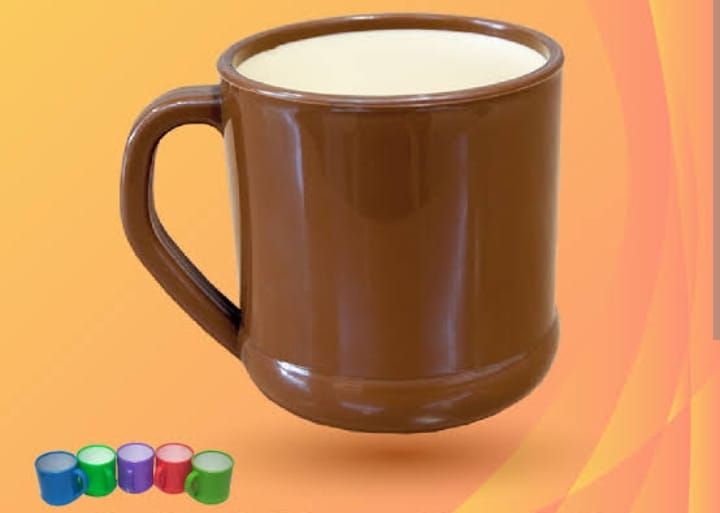 12 PCS HIGH QUALITY NO.707 SAFARI PLASTIC MUGS - Perfect for hot and cold drinks , Heat resistant body with a cool touch handle,Highly durable , Easy to clean .