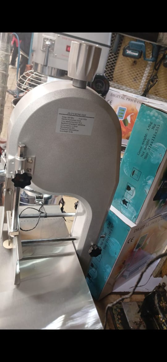 Commercial Bone Saw Machine  With Exra Blade - Automatic Frozen Meat Cutter Durable Saw Blades, is suitable for slaughterhouse and vegetable markets to cut large hard, such as beef bone, sheep bone