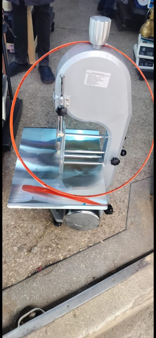 Commercial Bone Saw Machine  With Exra Blade - Automatic Frozen Meat Cutter Durable Saw Blades, is suitable for slaughterhouse and vegetable markets to cut large hard, such as beef bone, sheep bone