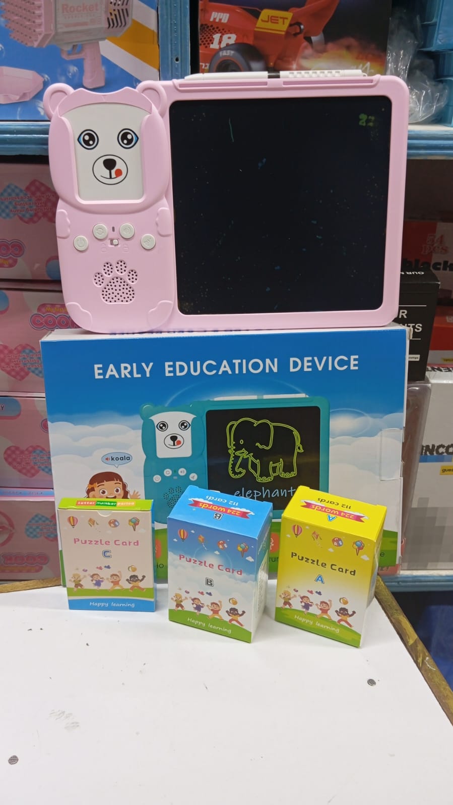 RECHARGEABLE CARD READER WITH WRITING BOARD -  Kids Toddler Toys Flash Cards, colourful toy drawing board, educational toy, kids gift for spelling, reading and drawing