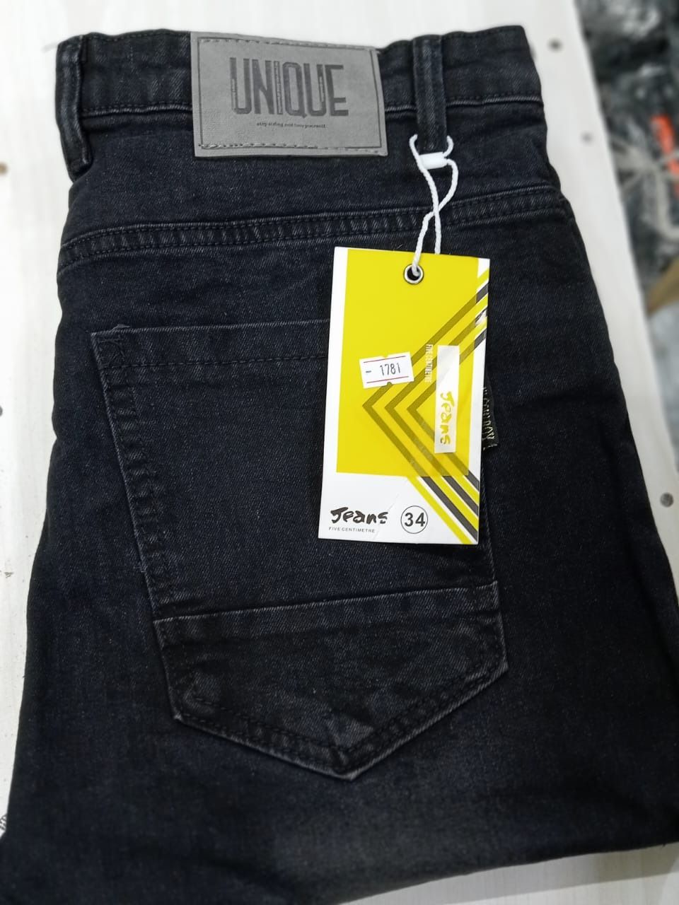 UNIQUE MEN'S FASHION SLIM FIT DENIM JEANS TROUSER (BLACK) - Quality guaranteed, Non fade, Official/casual, Slimfit, Stretchy material