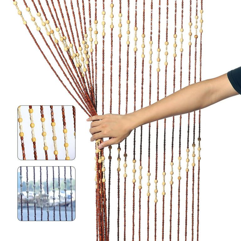 ELEGANT WOODEN BEADED CURTAIN - Ideal for open doors , salons and Kinyozis .
