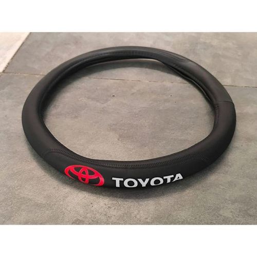 High Quality Leather Branded Car Steering Wheel Covers - Made of Quality Material, Brings Class and prestige to the car, Improves Grip & control when driving, Offers comfort .