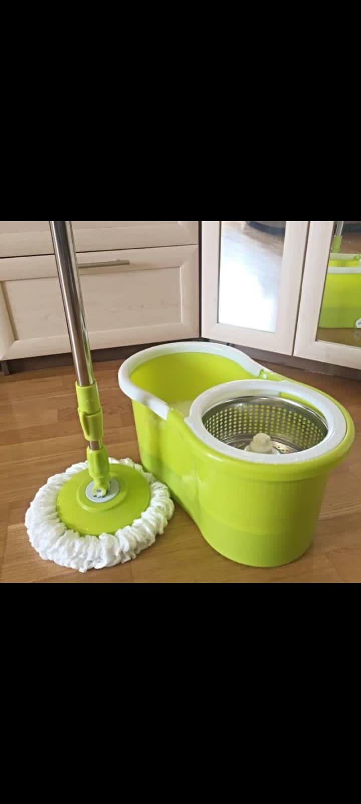 360 DEGREES ROTATINGSPIN MOP AND BUCKET SET - No spills, no shock and no damage to floors,Microfiber mop head works great wet or dry,Keeps your hands out of dirty water,No power consumption and eco-fr