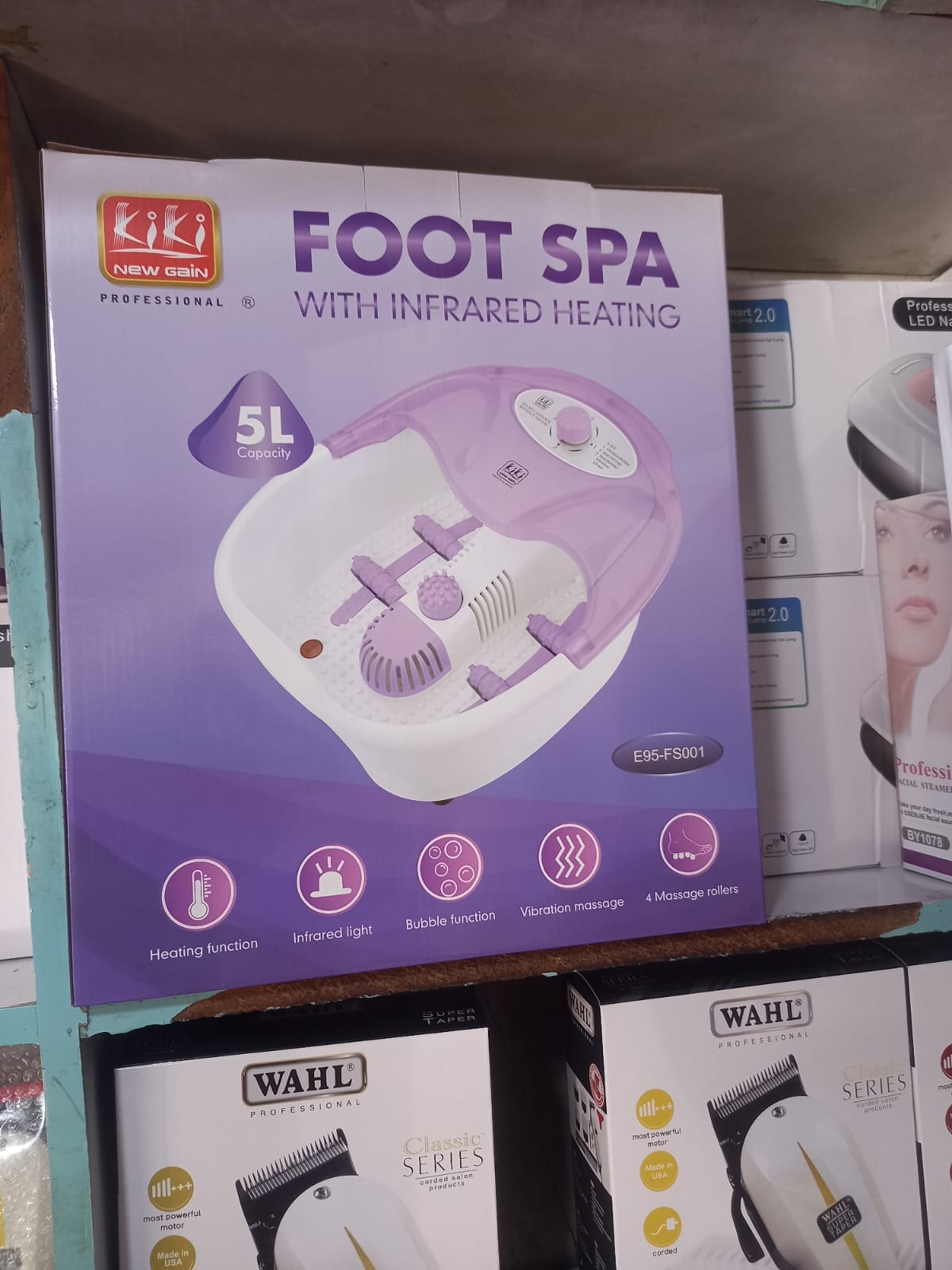 KIKI NEW GAIN PROFESSIONAL FOOT SPA WITH INFRARED HEATING - Vibration massage to soothe tired feet,Infrared element to penetrate muscles & joints,Magnetic zone to help improve blood circulation in fee