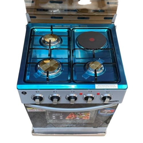 Ecomax 50x55 3+1 Standing Cooker – 3 Gas Burners + 1 Electric Plate with Oven