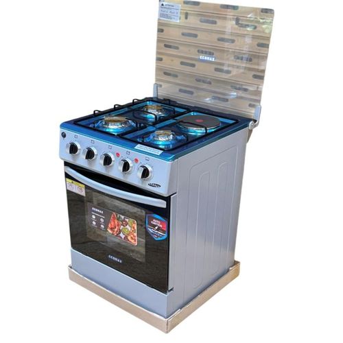 Ecomax 50x55 3+1 Standing Cooker – 3 Gas Burners + 1 Electric Plate with Oven