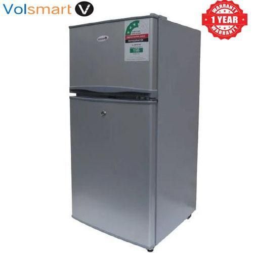 118 LITRES FRIDGE. Volsmart 118 Litres Double Door Refrigerator, High efficient compressor, Safety glass shelf, Interior light.