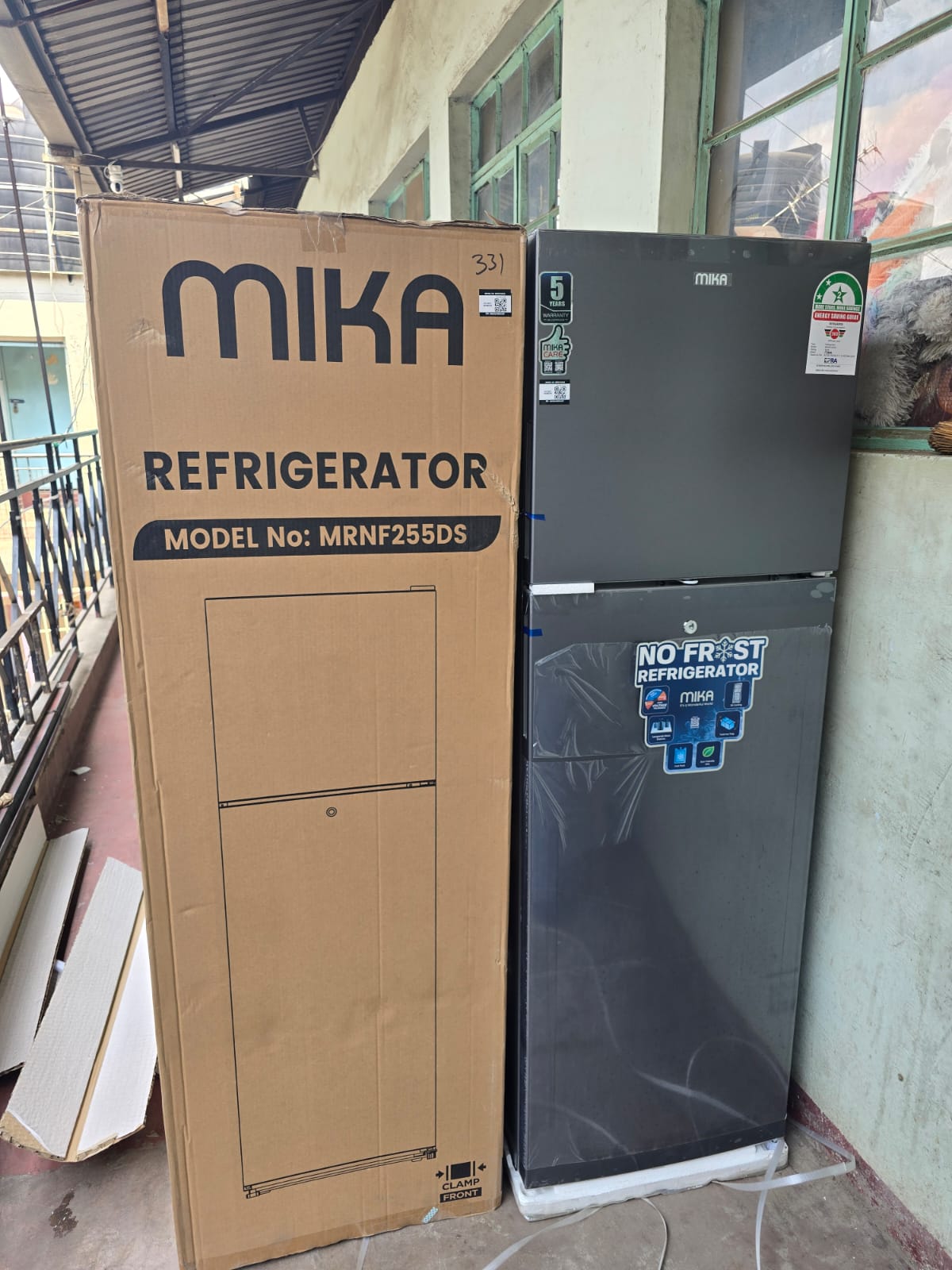 Mika 255 Litres MRNF255LSD No Frost Double Door Refrigerator - Wide voltage tolerance 187V-250V - reliable performance during power surges, preventing food waste and compressor damage.