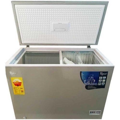 380 LITRES FREEZER. ROCH 380 Litres Deep Chest Freezer, Adjustable thermostat, LED Light, Removable storage basket, VCM panel optional, Convenient drain tube, Tropical Compressor, Energy Saving.