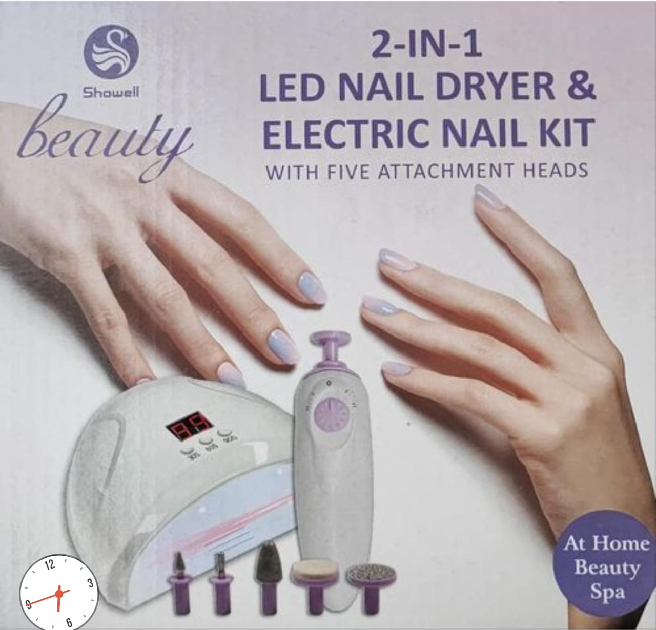 NAIL DRYERS. 2 in 1 led nail drier with electric nail kit,  Smart Time Memory Function, Smart Digital Time Display, Smart Over-Temperature Protection, Smart Painless Builder Hard Gel Curing