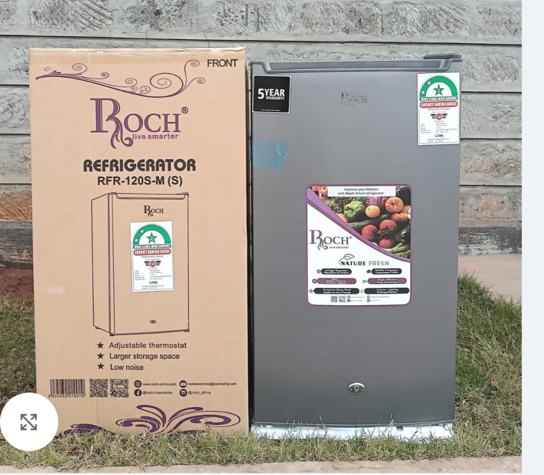 REFRIGERATOR. Roch Single Door Fridge, 93L, vegetable box- Suitable for storing fruits and vegetables,, Removable (easy clean) gasket, provides consistent cold air distribution throughout