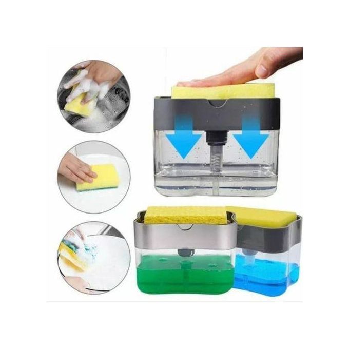 Liquid Soap Dispenser For Bathroom And Kitchen Soap Pump and Sponge Caddy