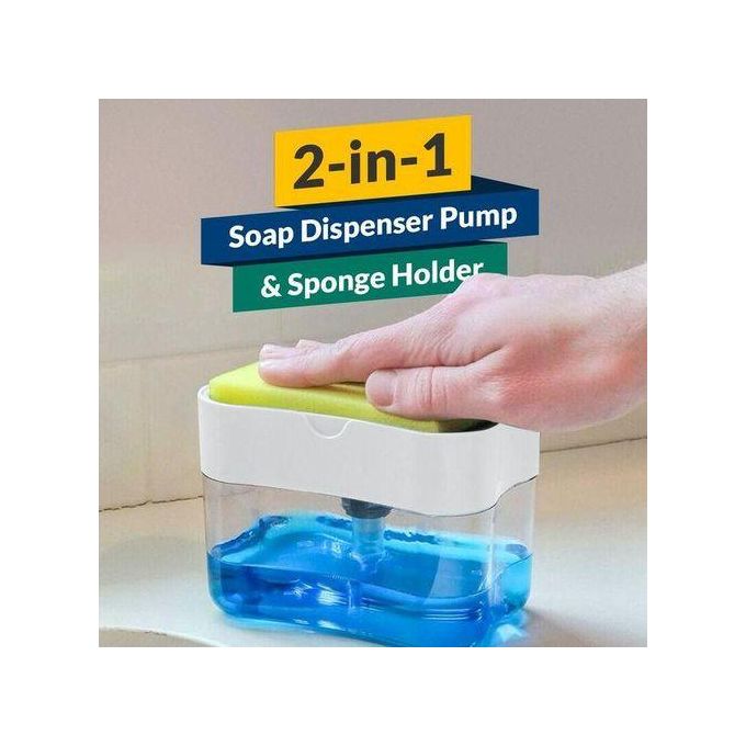 Liquid Soap Dispenser For Bathroom And Kitchen Soap Pump and Sponge Caddy