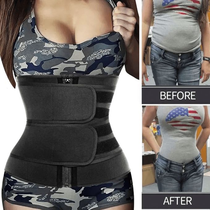 Waist Trainer Slimming Belt Slim Body Shaper Corset Trimmer Sport Gym Fat Burner Elastic Shapewear Women Ladies Tummy Belly Slim Belt Band Body