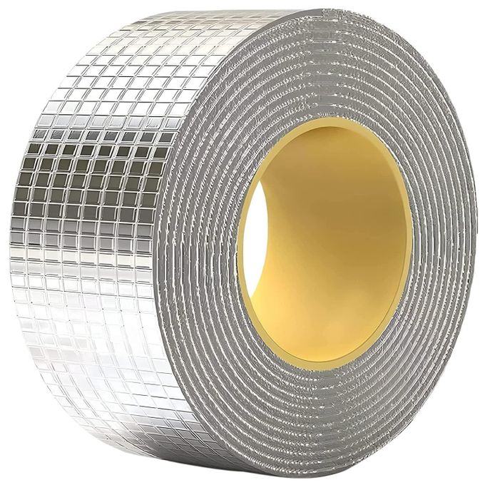 Leakage Repair Waterproof Duct Tape for Pipe & Roof Water Heavy Duty Leaks Solution Aluminum Foil Butyl Rubber Adhesive Sealing for Surface Cracks-5cm by 5m