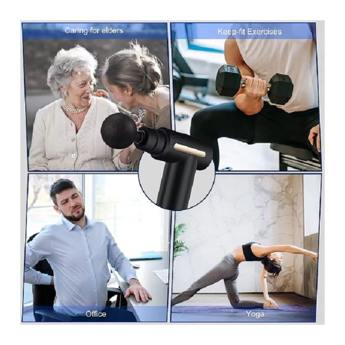 Portable Mini Wireless Muscle Massage Gun Compact Fascia Gun Silent Muscle Relaxation Vibration Massage Fitness Device