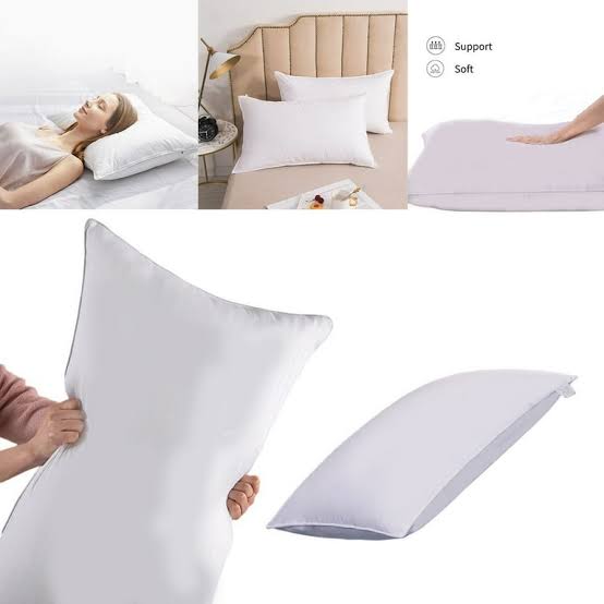 [CLEARANCE SALE] Super comfortable fiber filled bed pillows 2pcs, super comfortable, balanced support for all sleeping positions