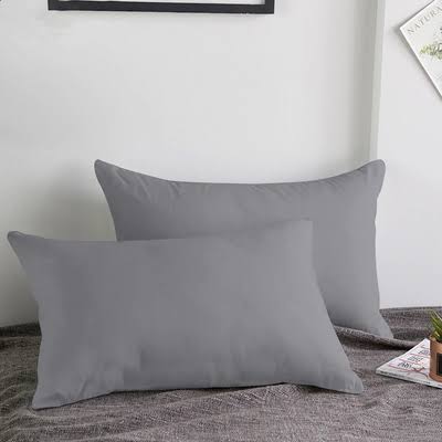 [Limited Edition] Grey bed pillows 2pcs fiber filled