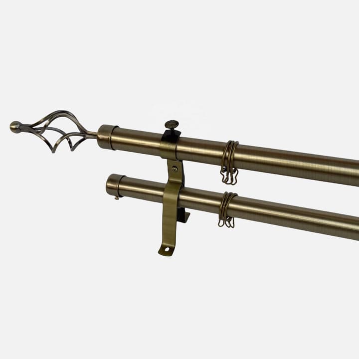 FLASH SALE! Heavy double adjustable curtain rod with brackets