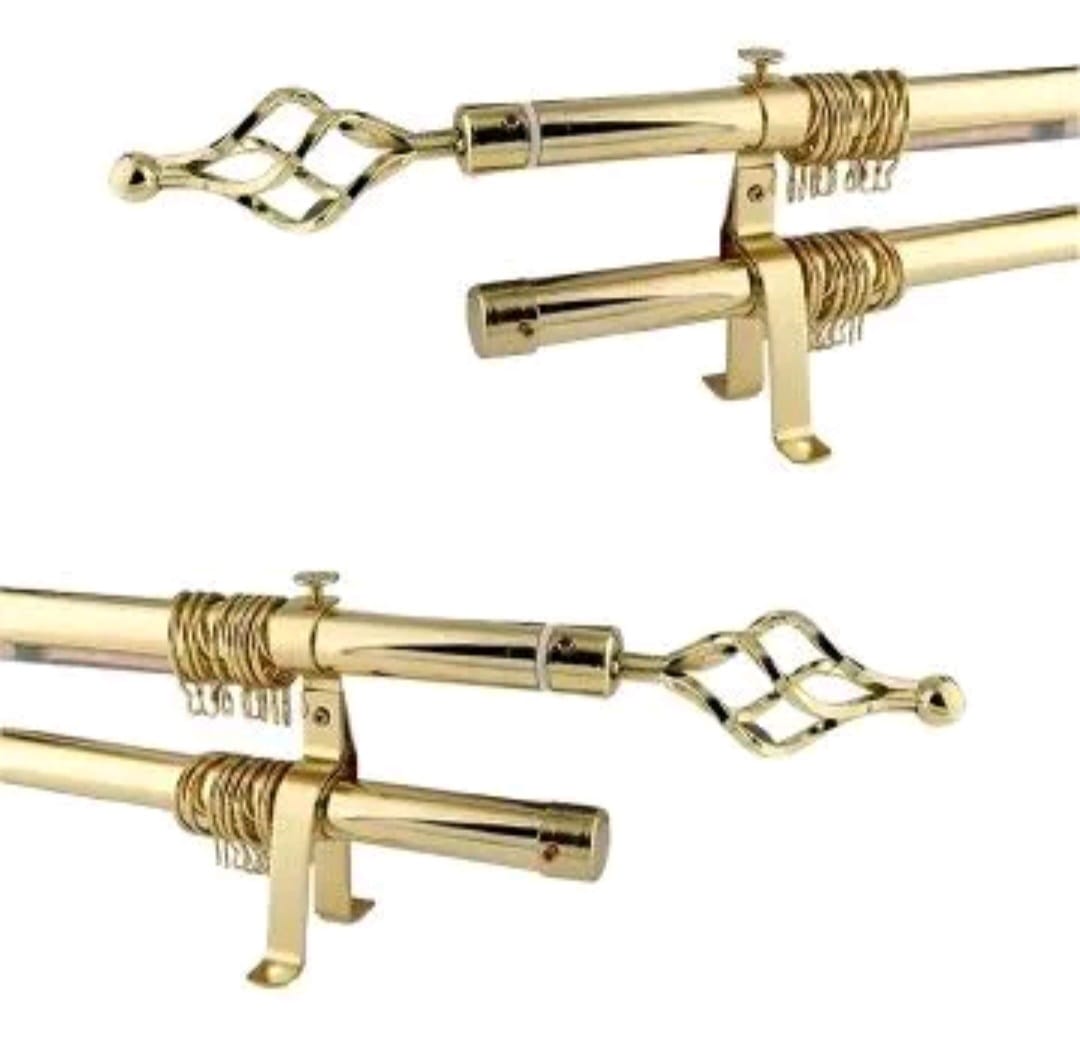 FLASH SALE! Heavy double adjustable curtain rod with brackets