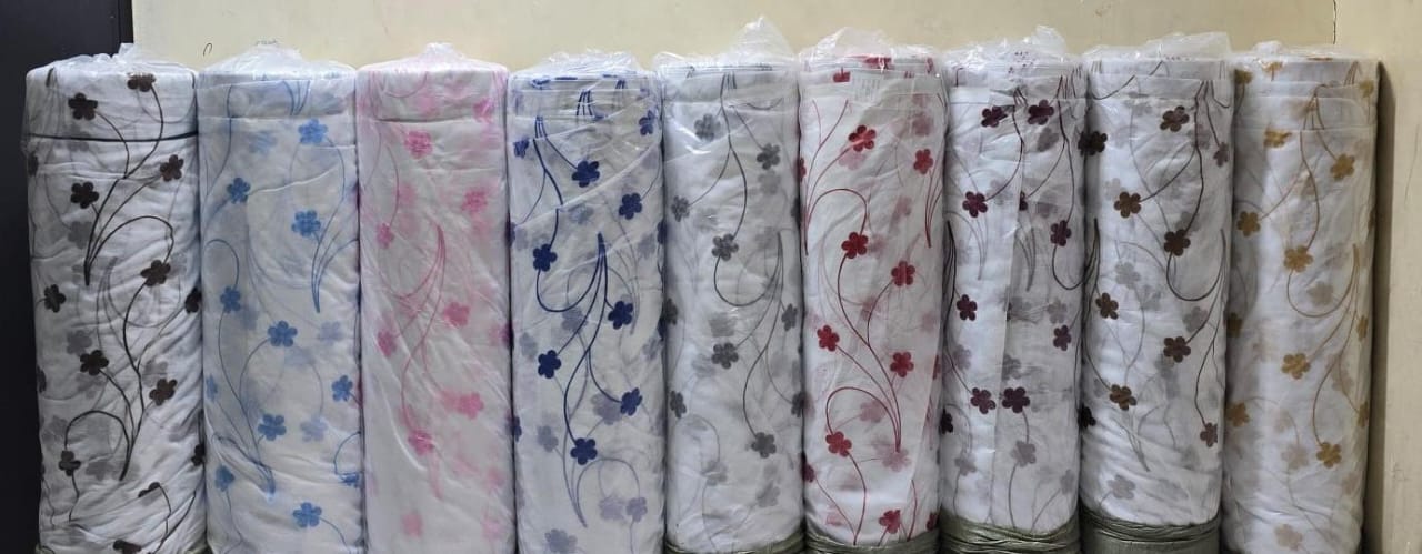 LIMITED! Heavy flowered sheer curtain