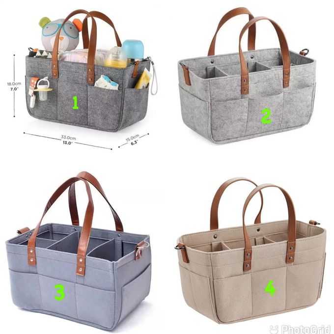 Baby Diaper Caddy Organizer Portable Holder Bag for Changing Table and Car, Nursery Essentials Storage Bins